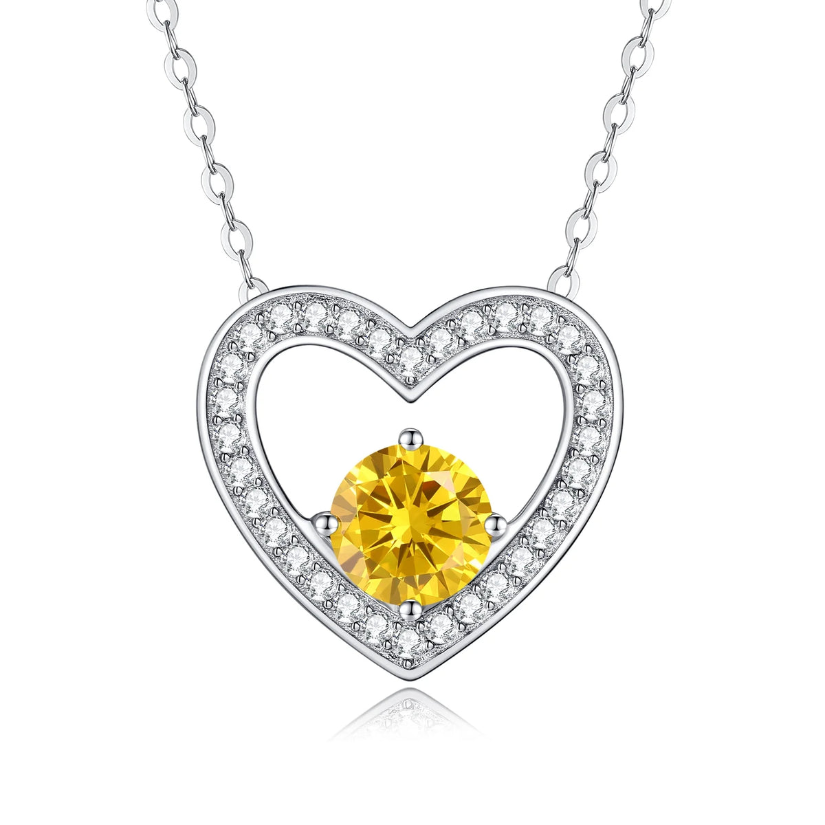 Brave Heart 925 Silver Necklaces with Birthstone for Women Girls Mom Wife Girlfriend, Pendant Necklace Jewelry Gifts for Christmas Birthday Anniversary Valentine'S Day